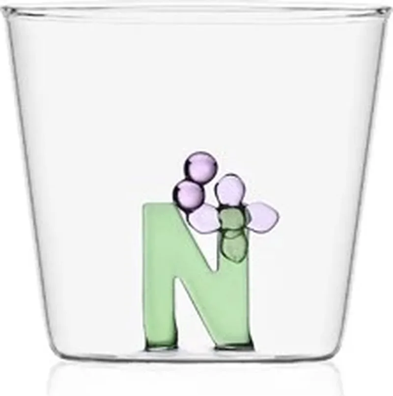 Greenwood Bloom Alphabet glas letter N by Ichendorf in Transparent – product photo