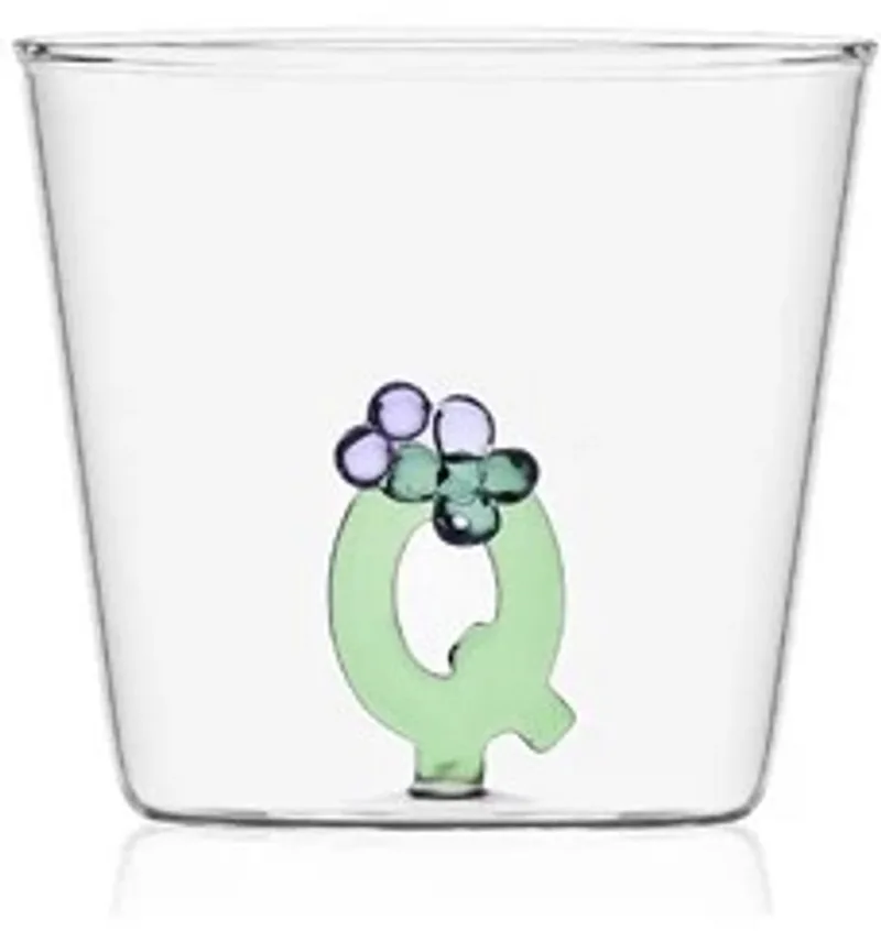 Greenwood Bloom Alphabet glas letter Q by Ichendorf in Transparent – product photo