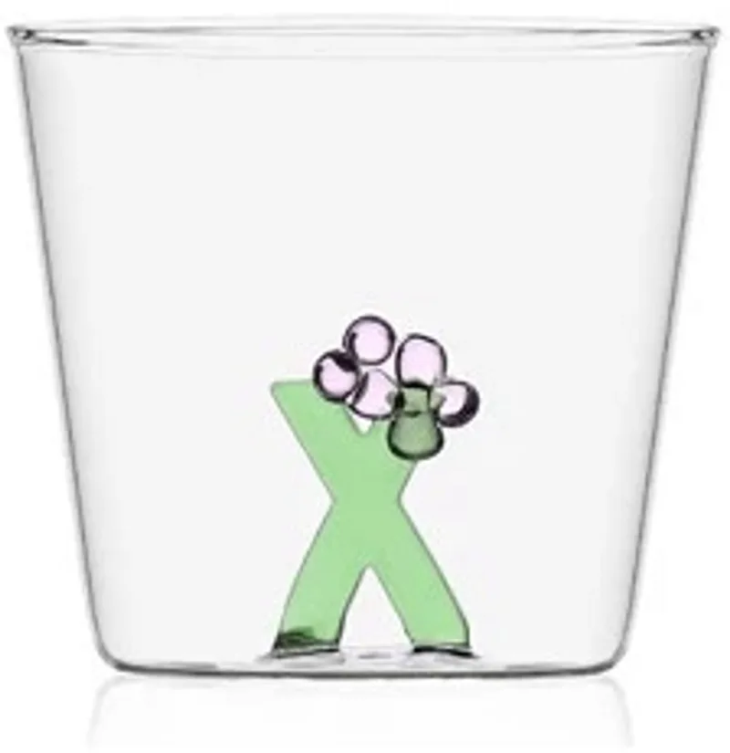 Greenwood Bloom Alphabet glas letter X de Ichendorf en Transparent – photo produit