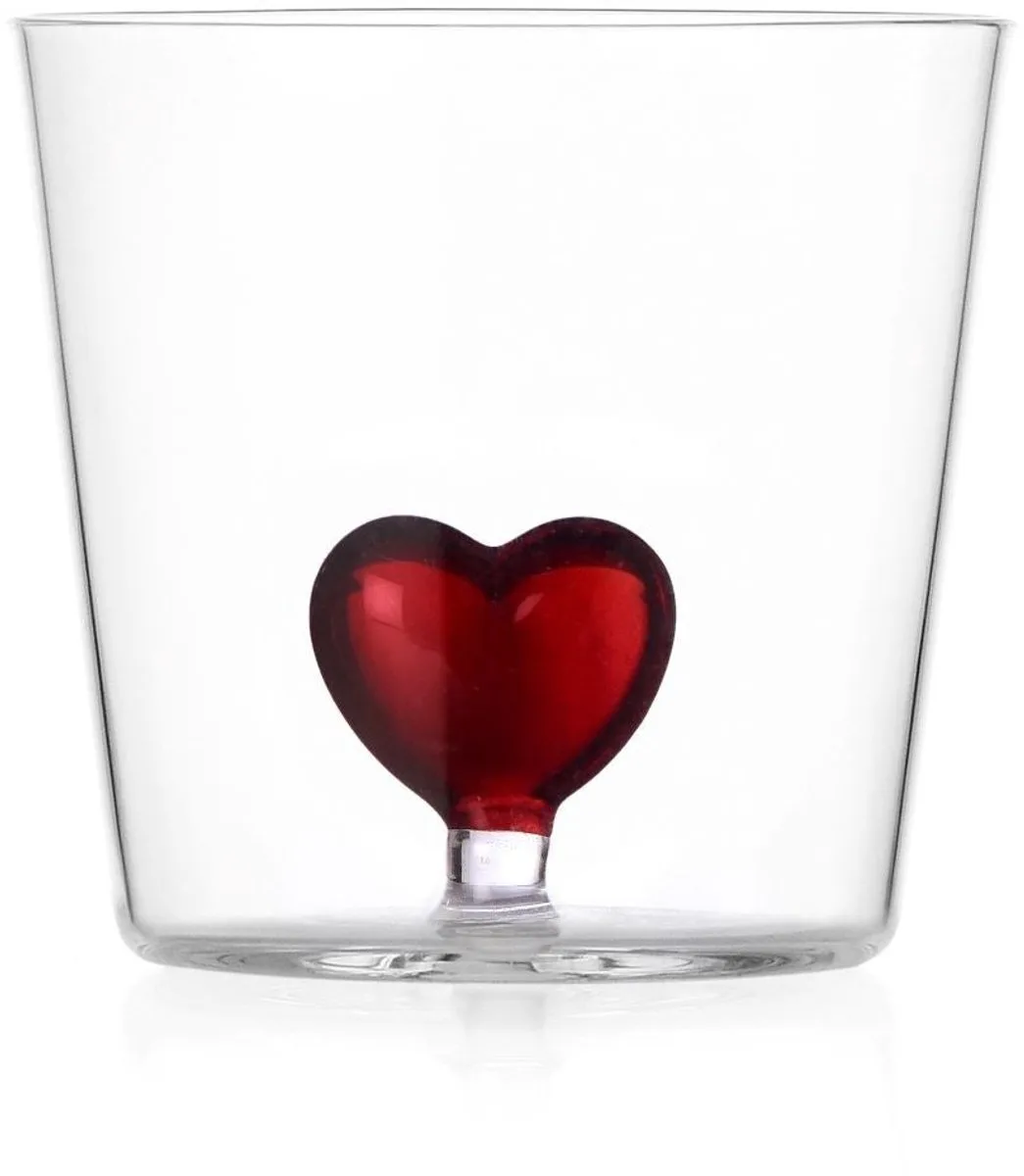 Ichendorf Milano Waterglas Cuore Hart by Ichendorf in Red – product photo