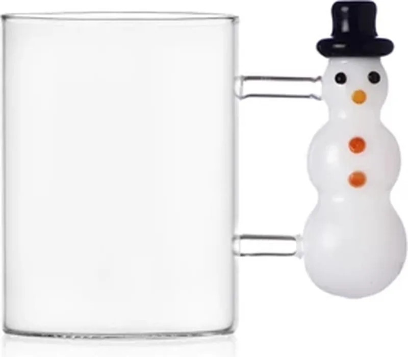 kersteditie Christmas Tales beker met oor sneeuwman by Ichendorf in Transparent – product photo