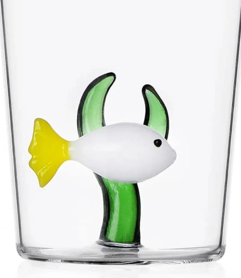 Marine Garden longdrinkglas witte vis + groen zeewier by Ichendorf in Transparent – product photo