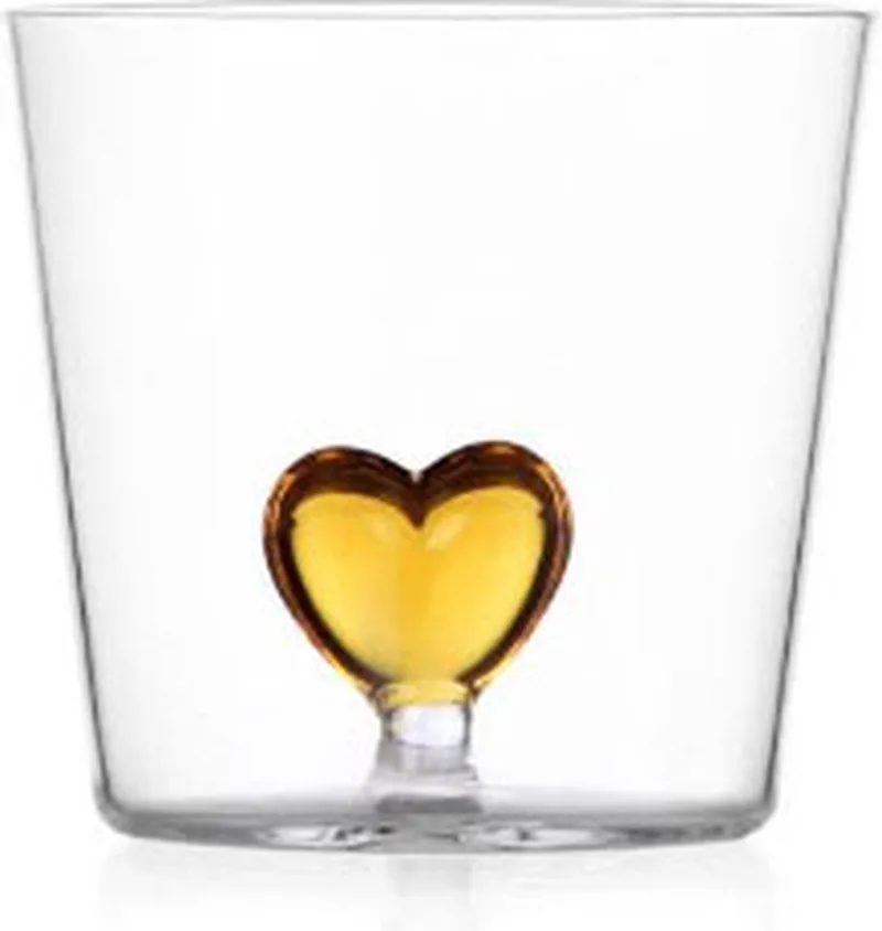Waterglas Cuore Hart by Ichendorf in Yellow – product photo