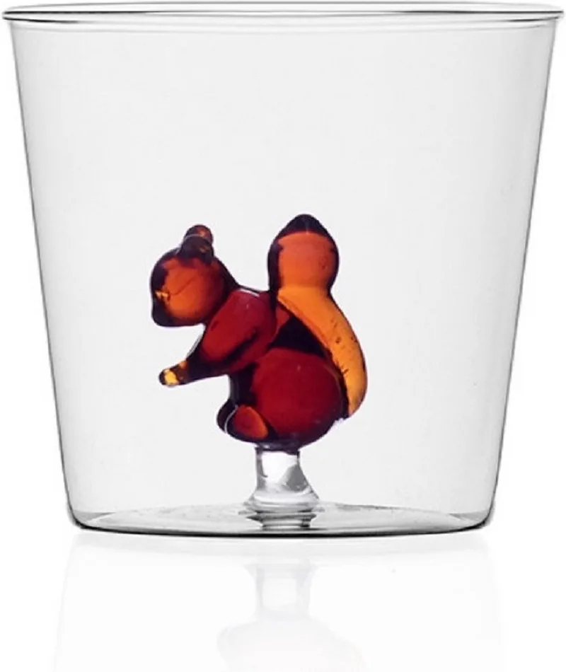 Waterglas Squirrel - Waterglazen von Ichendorf in Braun, Rot – Produktfoto