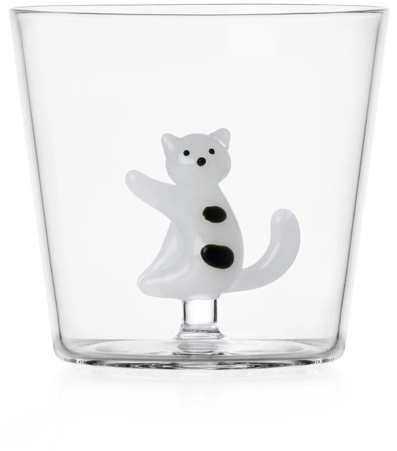 Waterglas White Cat met zwarte stippen - Waterglazen by Ichendorf in Transparent – product photo