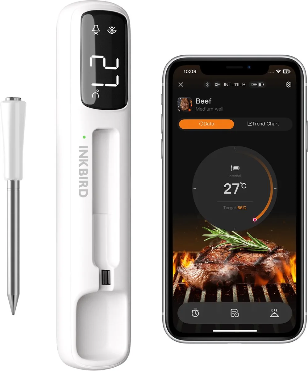 BBQ vleesthermometer nieuwe 2025 by Inkbird in INT-11I-B Mini – product photo