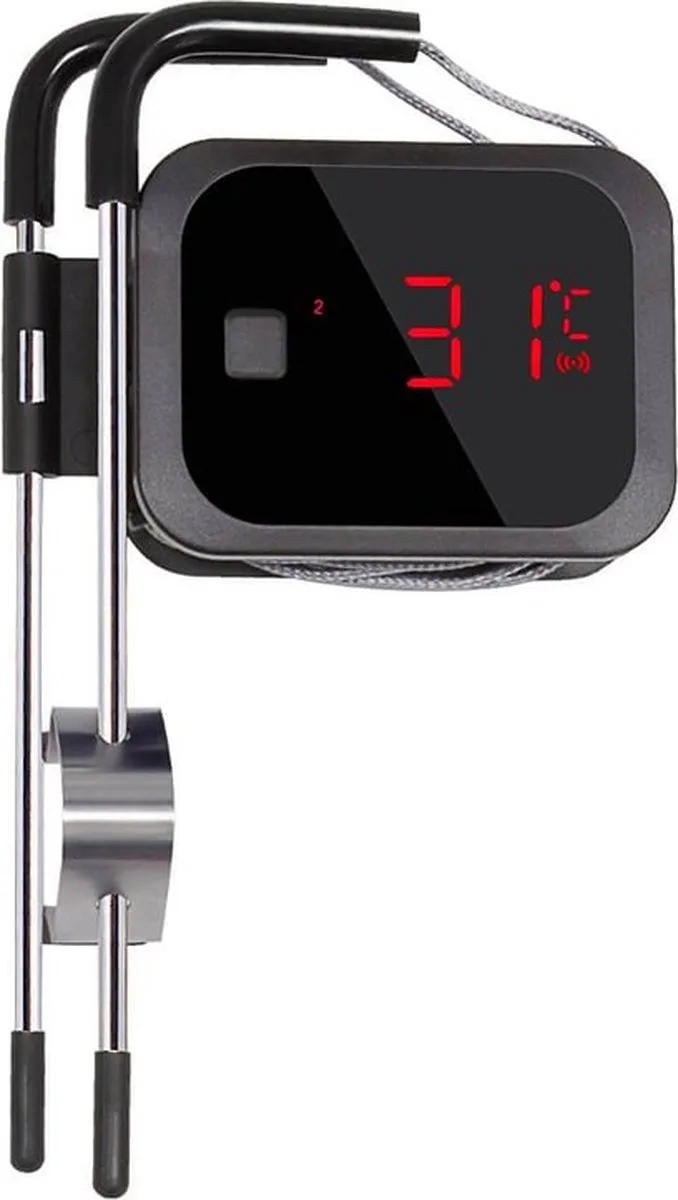 Bluetooth Thermometer IBT-2X Inkbird BBQ Slimme thermometer van Inkbird in Zwart – productfoto