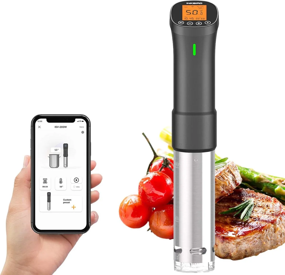 ISV-200W - Sous Vide Cooker - Sous Vide Stick - 1000W - WiFi van Inkbird in 1000 w – productfoto
