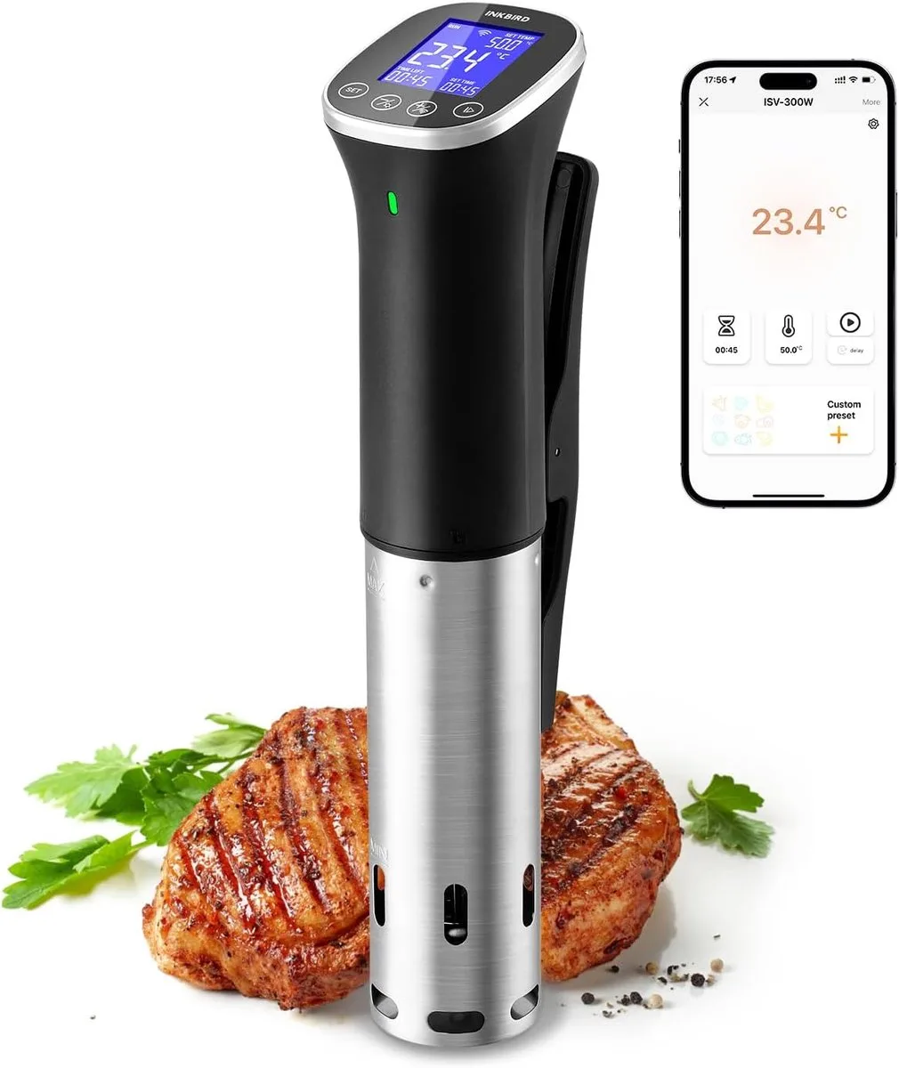 ISV-300W Sous Vide Stick – WiFi – 1000W – Waterdicht & Precisie Koker met App van Inkbird in ISV-300W Waterdicht – productfoto