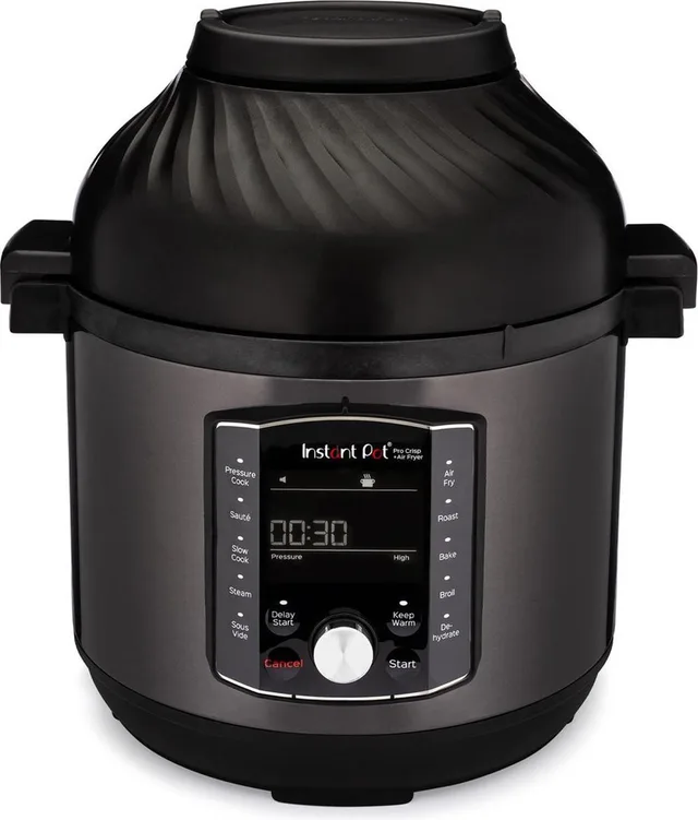 Pro Crisp 7,6L Multicooker + Airfryer - 11-in-1 Snelkookpan - Slowcooker - Sous-vide - Air Fry - Twee Afneembare Deksels - Tot 8 Porties