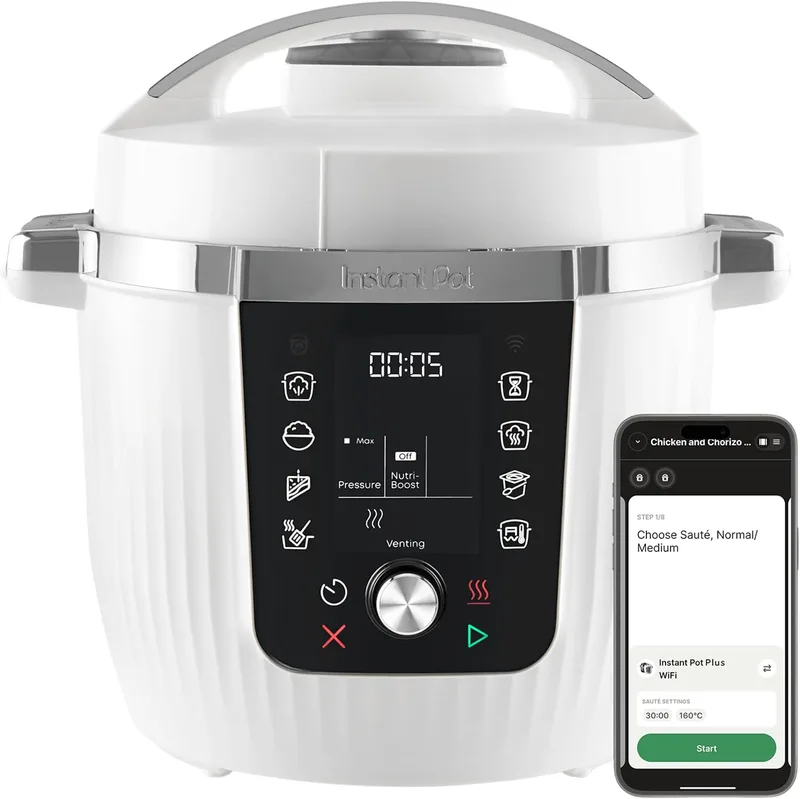 Pro WiFi 5,7 L 10-in-1 elektrische snelkookpan met appbediening, 1200 W – Coconut White by Instant Pot – product photo