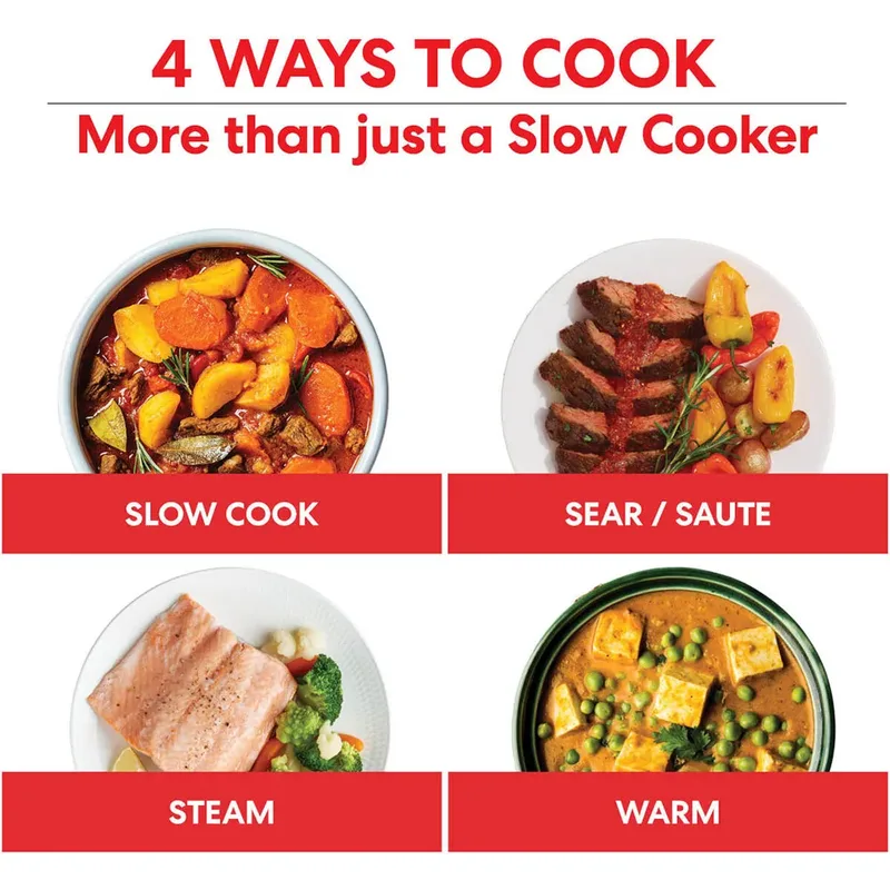 Superior 7,2L Slow Cooker - 4-in-1 Slowcooker - Sauteren - Stomen - Warmhouden - Tot 10 Porties - One-Pot Koken von Instant Pot in Instant Pot Superior Slow Cooker 7, 2L – Produktfoto 2 von 5