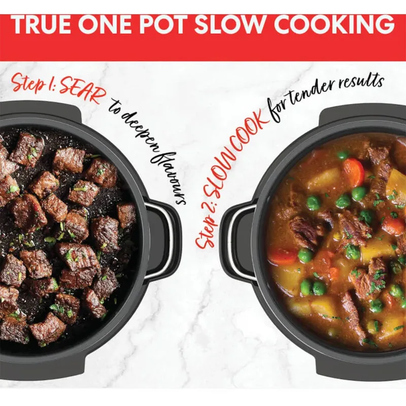 Superior 7,2L Slow Cooker - 4-in-1 Slowcooker - Sauteren - Stomen - Warmhouden - Tot 10 Porties - One-Pot Koken von Instant Pot in Instant Pot Superior Slow Cooker 7, 2L – Produktfoto 3 von 5