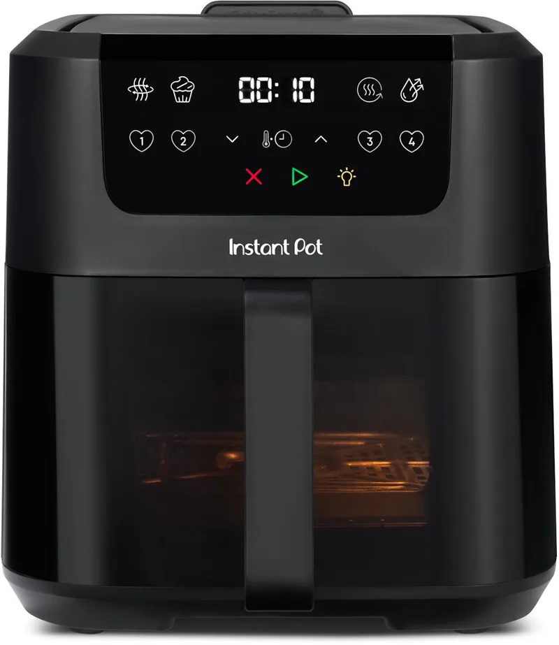Vortex Plus 5L Airfryer – 4-in-1 – ClearCook Kijkvenster – OdourErase Geurfilter – EvenCrisp – Vaatwasserbestendig von Instant Pot in Schwarz – Produktfoto