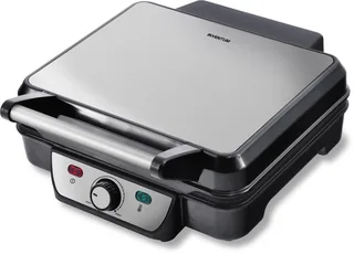 CG618 - Contactgrill - Tafelgrill - Grilloppervlak 28 x 23 cm - PFAS vrij - Anti aanbaklaag - 1800 watt - RVS/Zwart by Inventum in Geborsteld RVS – product photo 1 of 2
