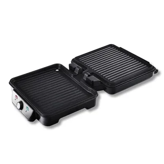 CG618 - Contactgrill - Tafelgrill - Grilloppervlak 28 x 23 cm - PFAS vrij - Anti aanbaklaag - 1800 watt - RVS/Zwart by Inventum in Geborsteld RVS – product photo 2 of 2