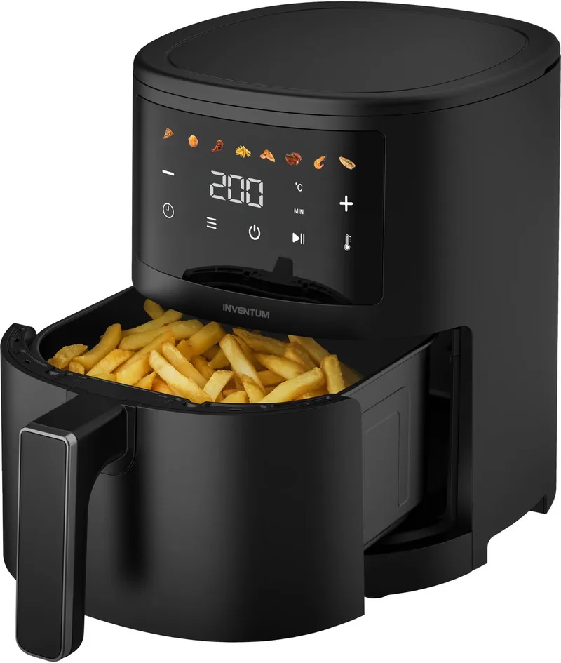 GF351HLDB Airfryer - 3,5L - 8 programma's - 80-200 °C - PFAS-vrij - Tot 3 personen by Inventum in Black – product photo