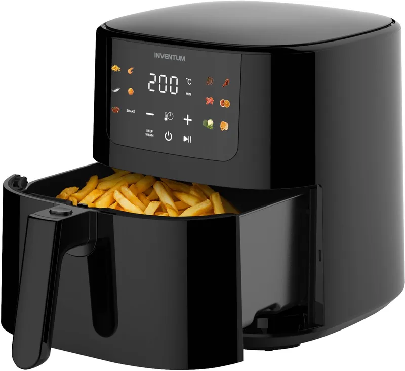 GF501HLDB Airfryer XL - 5L - 11 programma's - 70-200 °C - Tot 5 personen de Inventum en Noir – photo produit