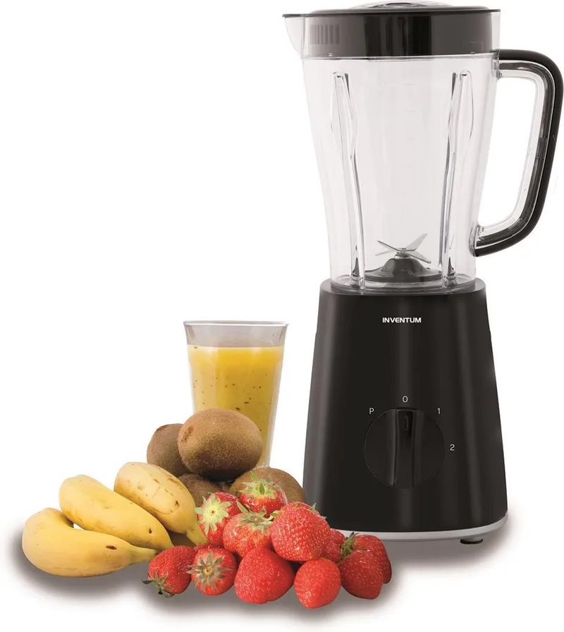 NB450B - Blender - 1,5 liter - 2 snelheden en pulsestand - 500 watt - Smoothie maker von Inventum in Schwarz – Produktfoto