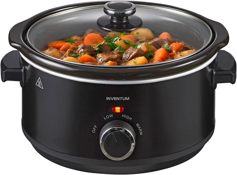 SC350B Slowcooker - 3,5 L - Warmhoudfunctie - Keramische Binnenpan - PFAS-vrij van Inventum in Zwart – productfoto