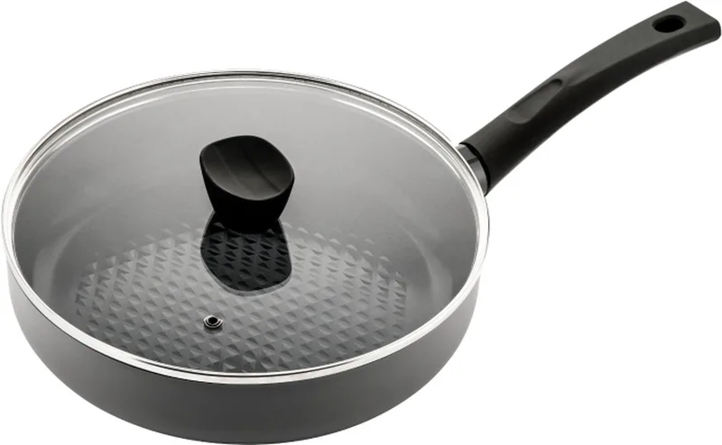 Avon Hapjespan met Deksel - 26 cm - Keramisch - Ergo Greep - Geschikt voor Inductie - PFAS, PTFE Vrij de ISENVI en Anthracite – photo produit