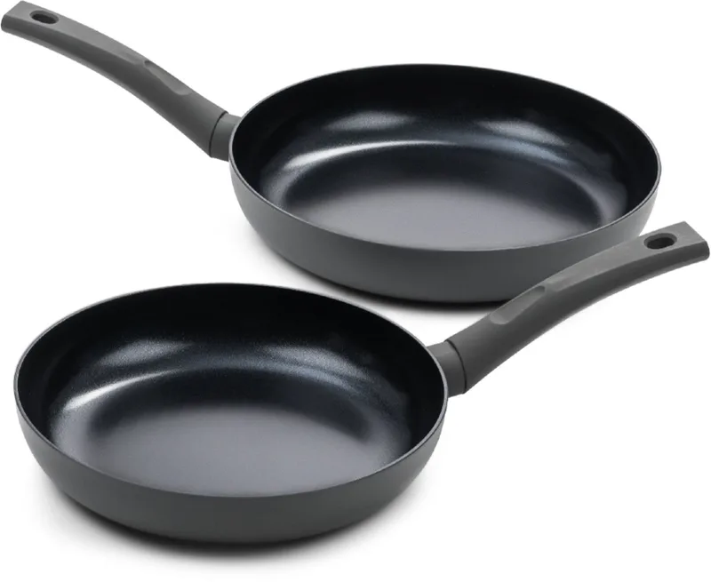 Avon Koekenpan Set - Pannenset Inductie - Keramisch - 4 Delig - PFAS, PTFE Vrij - Alle warmtebronnen - Koekenpannenset by ISENVI in Anthracite – product photo