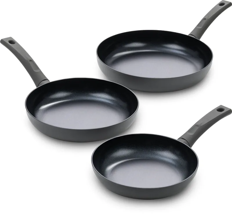 Avon Koekenpan Set - Pannenset Inductie - Keramisch - 8 Delig - PFAS, PTFE Vrij - Alle warmtebronnen - Koekenpannenset de ISENVI en Anthracite – photo produit
