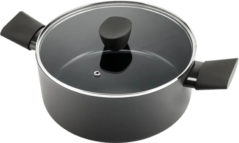 Avon Kookpan met Deksel - 20 cm - Keramisch - Ergo Greep - Geschikt voor Inductie - PFAS, PTFE Vrij de ISENVI en Anthracite – photo produit