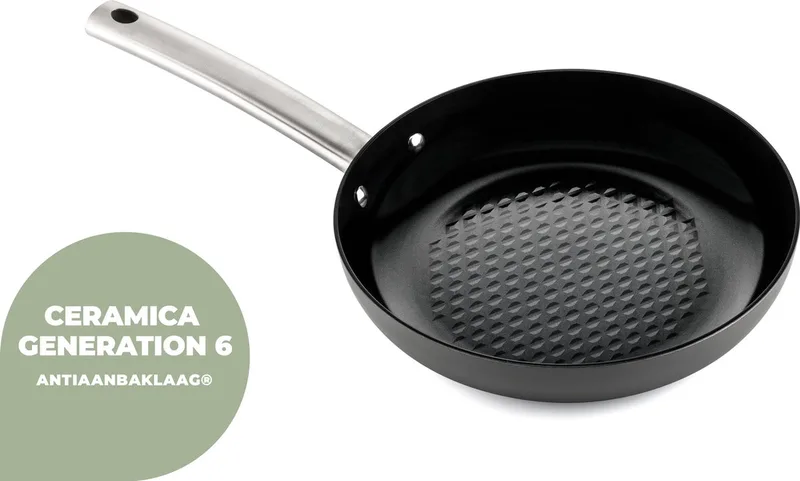 Murray Koekenpan - 28 cm - Keramisch - RVS Greep - Geschikt voor Inductie - PFAS, PTFE Vrij de ISENVI en Anthracite, Rvs – photo produit
