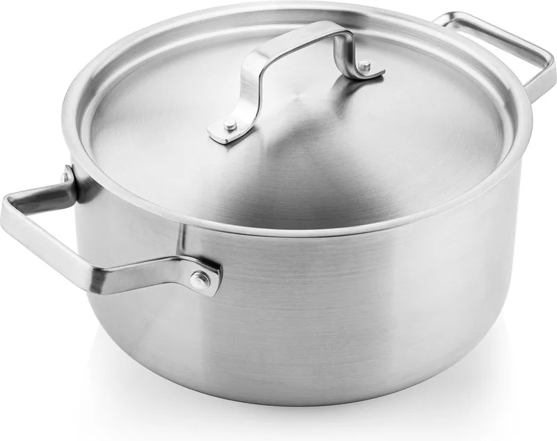 Soenil by ISENVI Kookpan met Deksel - 24 cm - Keramisch - RVS - Geschikt voor Inductie - PFAS, PTFE Vrij van ISENVI in Hoogglans RVS – productfoto