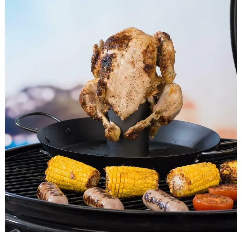 Barbecue Kip Grill - 30cm Beer Can chicken (43cm met handvaten) by Jamie Oliver in Grey – product photo 4 of 5