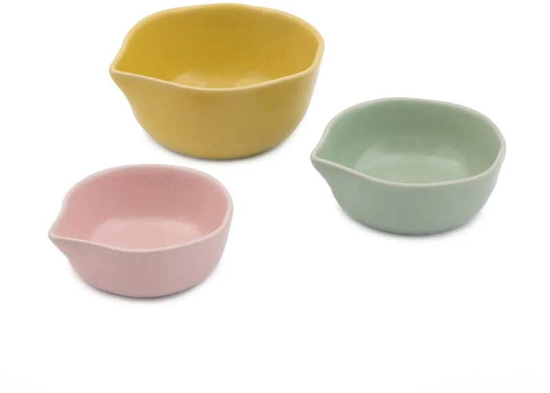 Pinch-Me Pots Kommen, Maatcups, Set van 3 Stuks, Keramiek van Jamie Oliver in Gemengd – productfoto