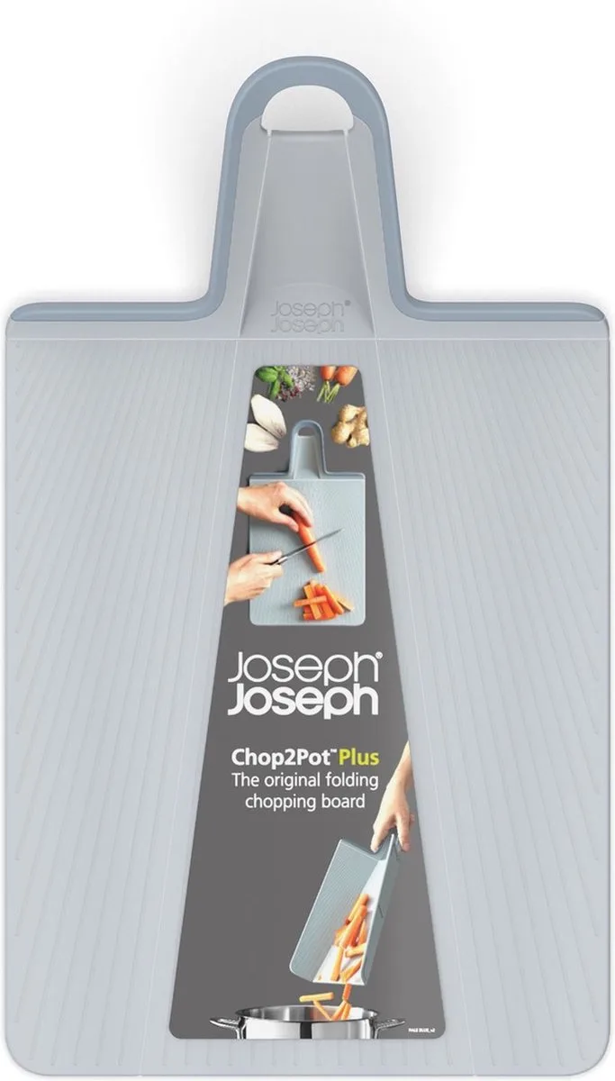 Chop2Pot Plus Snijplank – Opvouwbaar – Medium – Antislip & Vaatwasserbestendig de Joseph Joseph en Bleu clair – photo produit