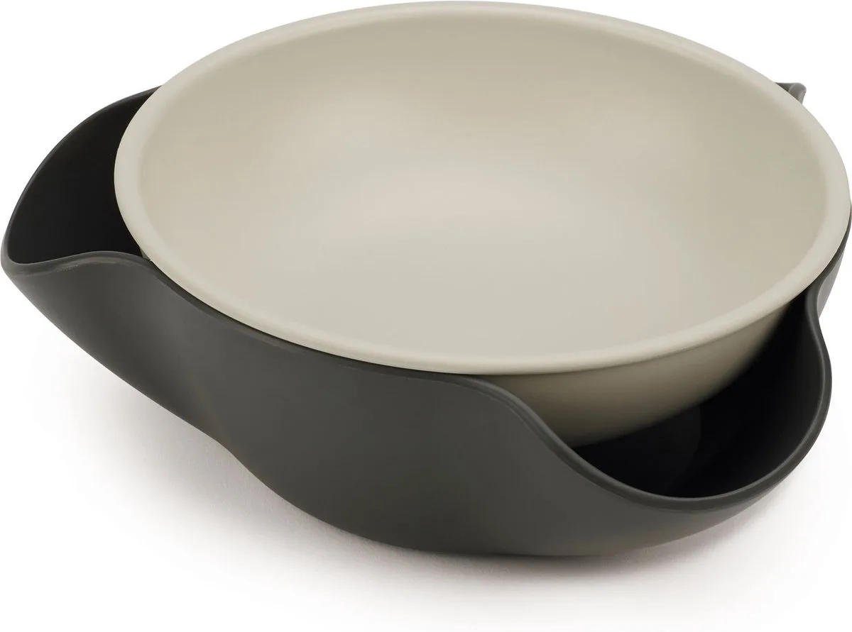 Double Dish Schaal - Kunststof van Joseph Joseph in Grijs – productfoto