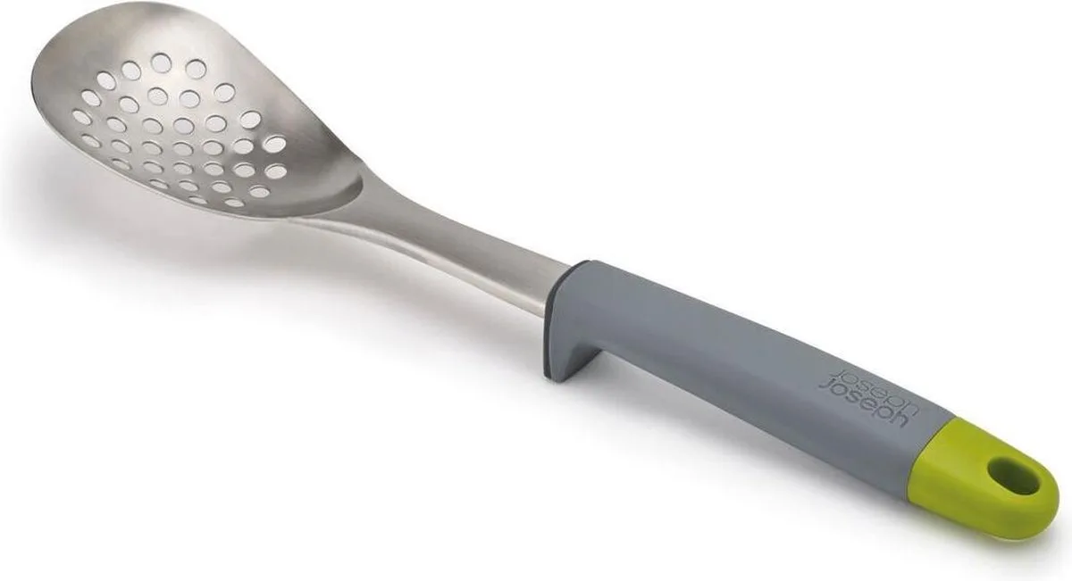 Elevate Lepel met Gaatjes Steel - 31.7 cm - RVS - Grijs/Groen van Joseph Joseph in Grijs – productfoto