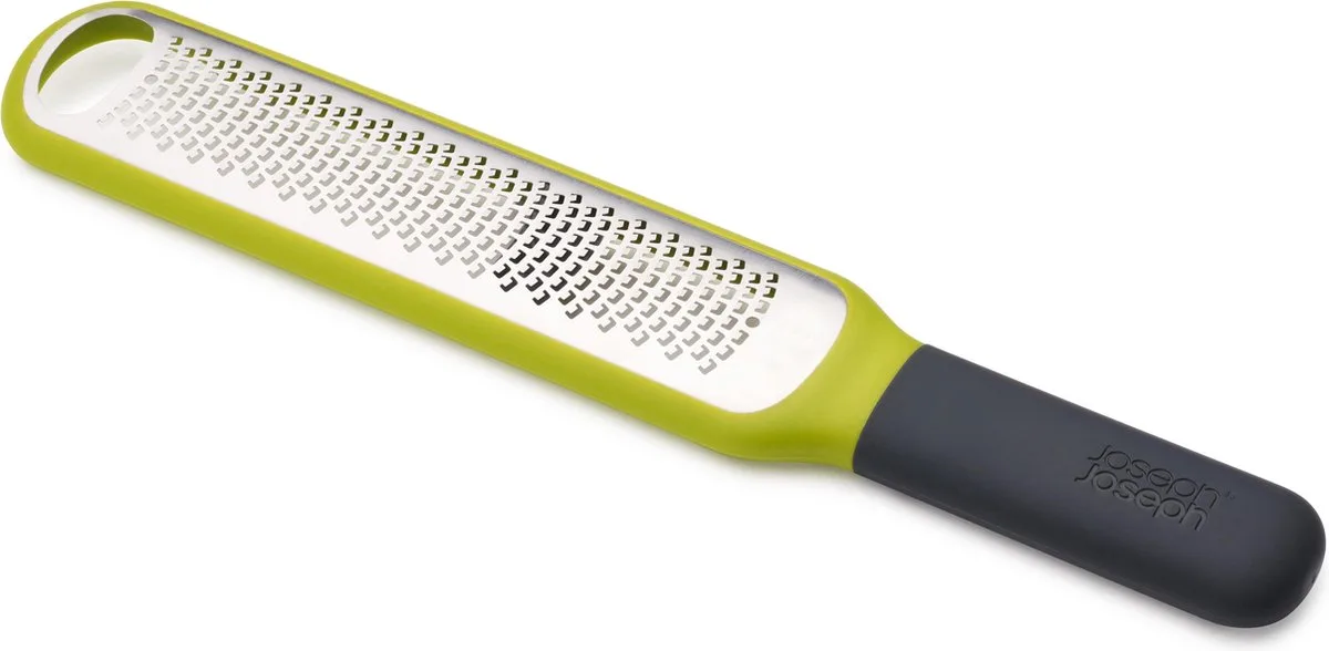 Handi‑Zest Citrusschil Rasp – RVS Citrusrasp met Reinigingsblad de Joseph Joseph en Vert – photo produit
