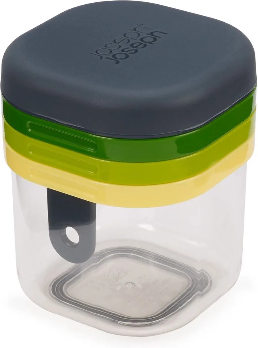 Multi-Prep Mini Mandoline met Opvangbak. van Joseph Joseph in Meerkleurig – productfoto