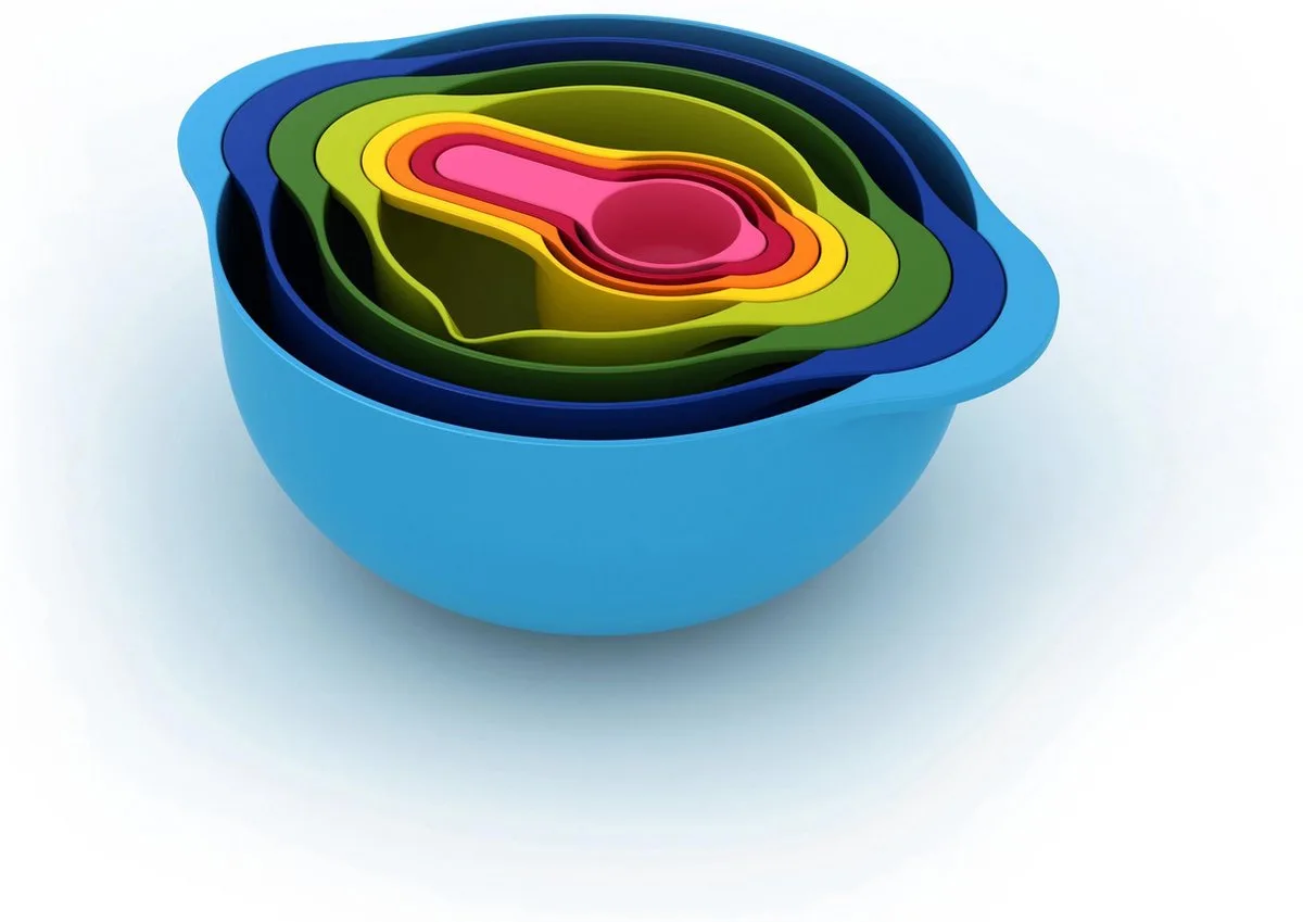 Schalenset met Maatbekers - 8-delig - Multifunctioneel de Joseph Joseph en Multicolore – photo produit