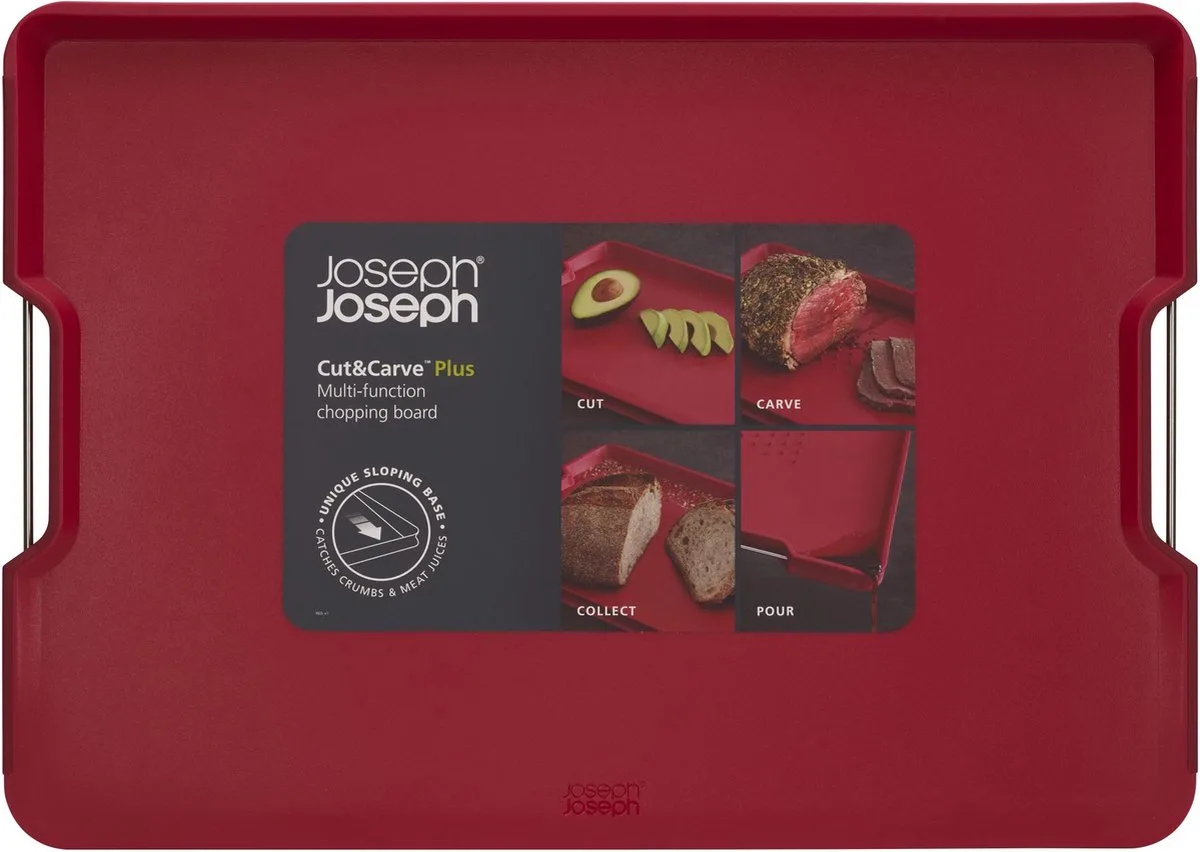 Snijplank, Extra Groot, Dubbelzijdig by Joseph Joseph in Red – product photo