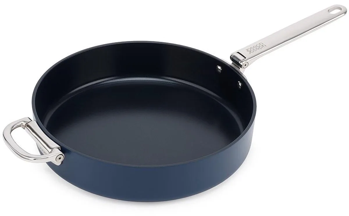 Space 30 cm koekenpan met anti-aanbaklaag en inklapbare handgreep von Joseph Joseph in Blau – Produktfoto