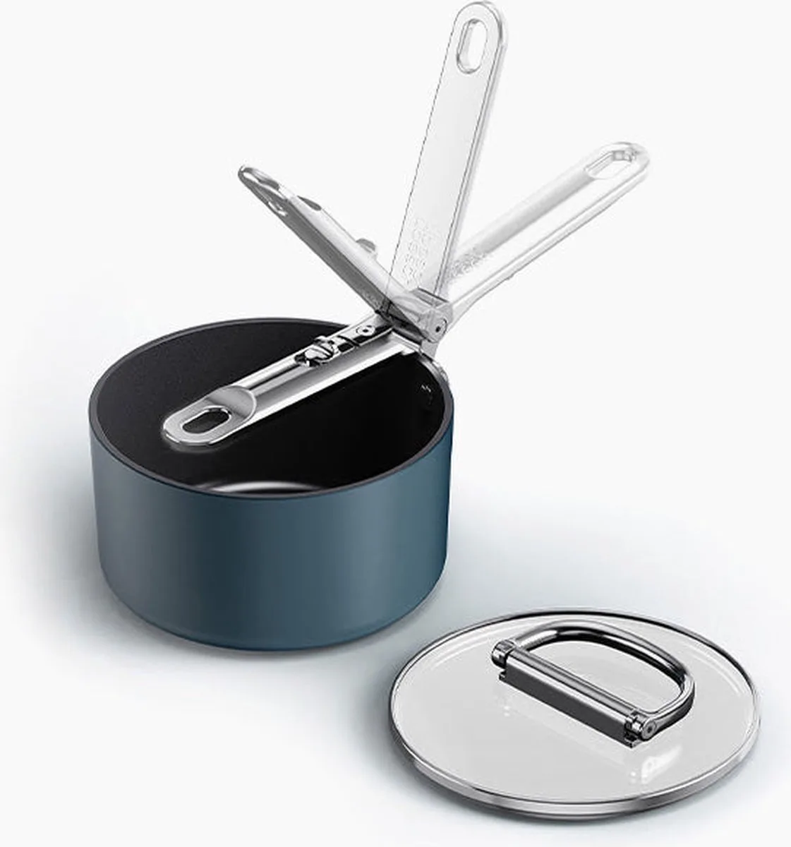 Space steelpan met deksel – 15 cm – anti-aanbak van Joseph Joseph in Blauw – productfoto