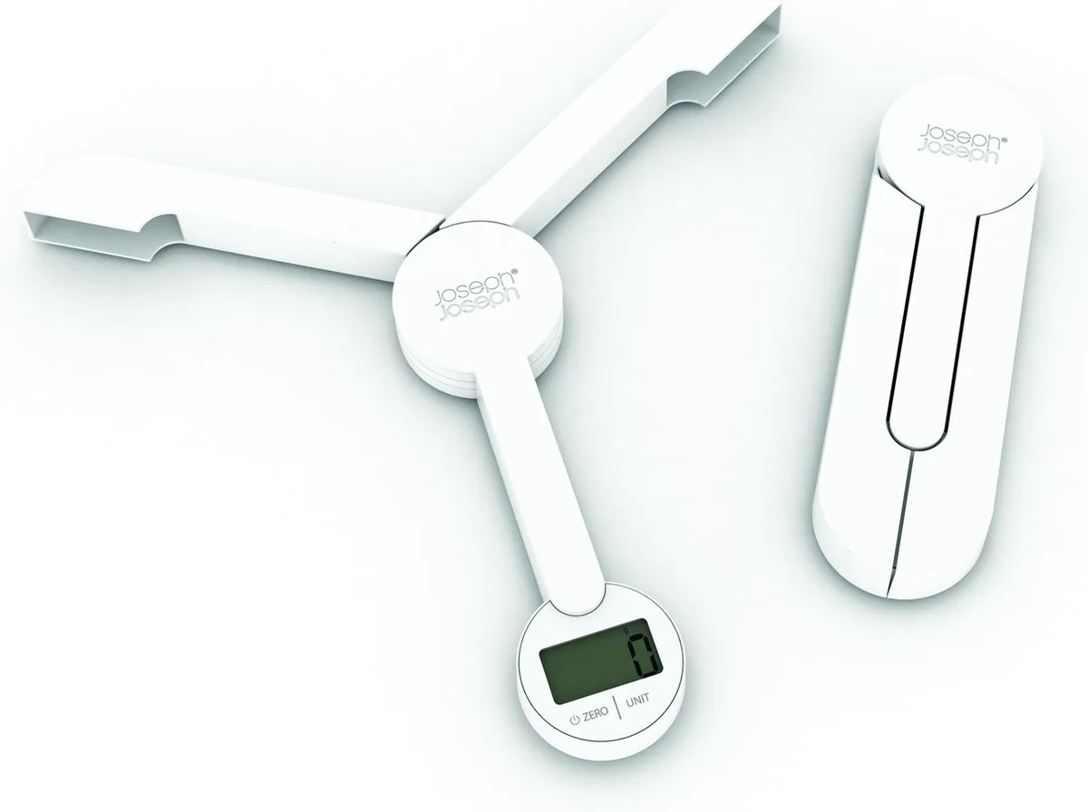 TriScale Elektronische Keukenweegschaal van Joseph Joseph in Wit – productfoto