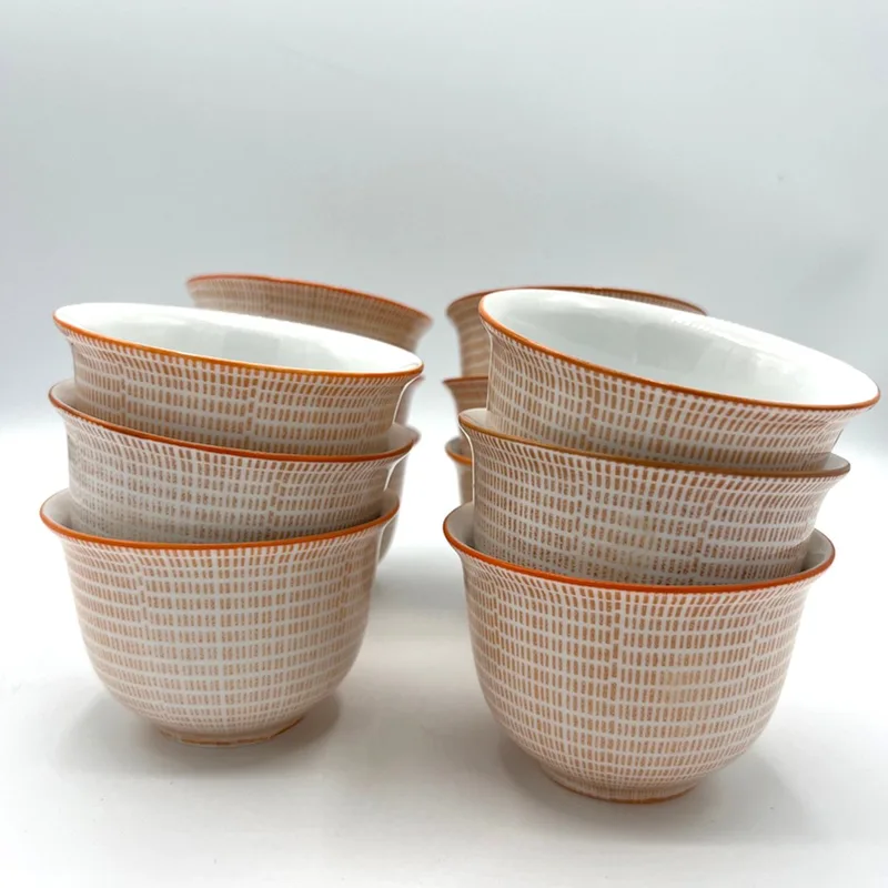 Kopjes in een set van 6 von &k amsterdam in Orange – Produktfoto