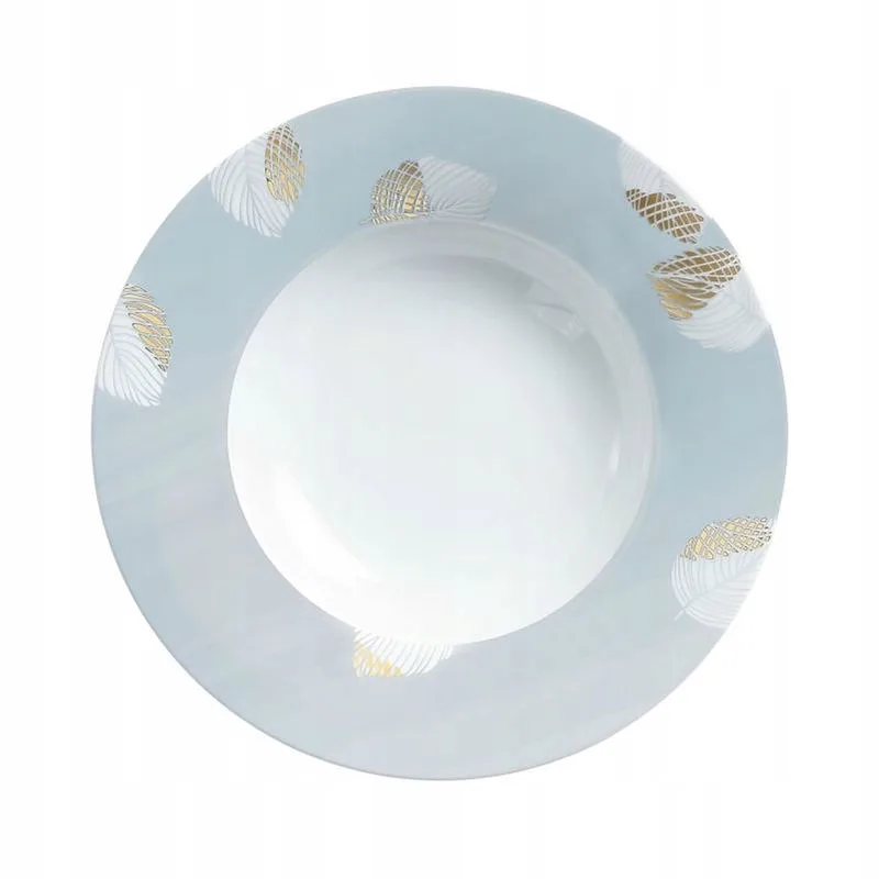Diep Porseleinen Dinerbord 24cm - Elegant by Kahla in White, Blue – product photo