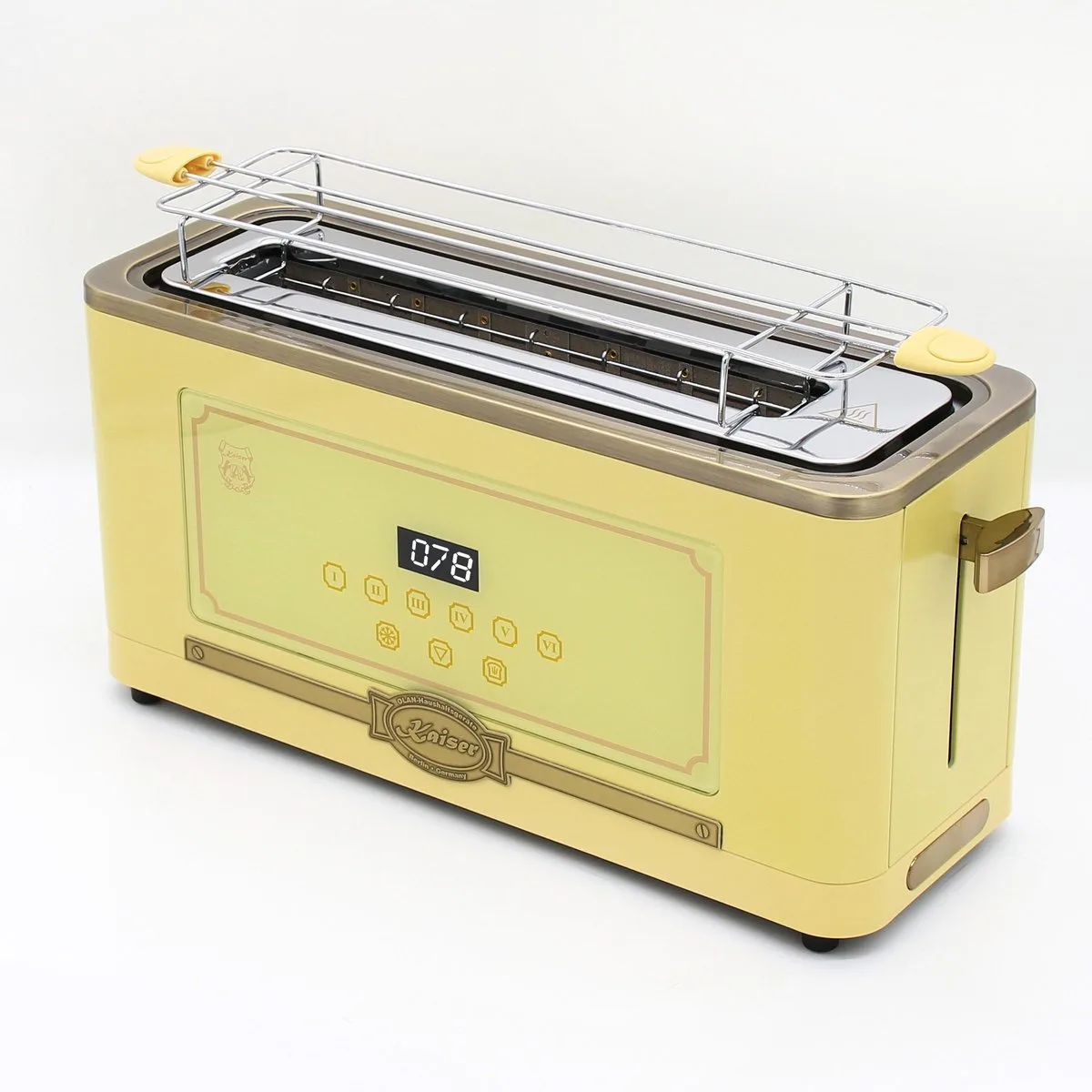 broodrooster - retro broodrooster - retro - T 4000 ElfEm - taoster - 6 verschillende toastniveaus - ontdooifunctie - opwarmfunctie - broodjeswarmrooster van Kaiser in Brons – productfoto