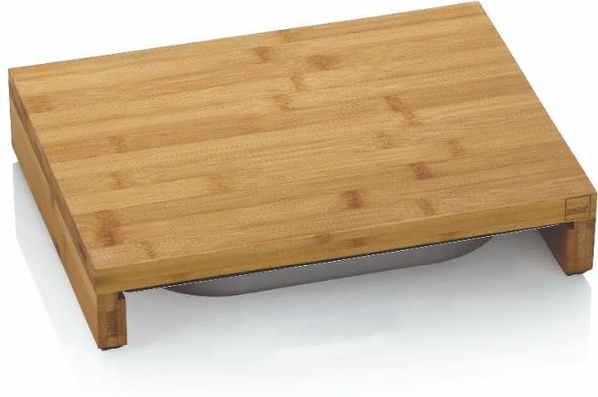 Bamboe Snijplank met RVS lade van Kela in Bruin – productfoto