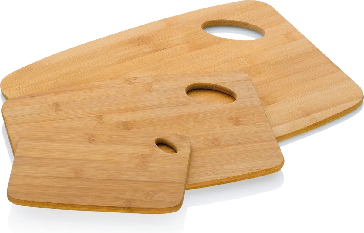 Bamboe Snijplank, set van 3 van Kela in Meerkleurig – productfoto