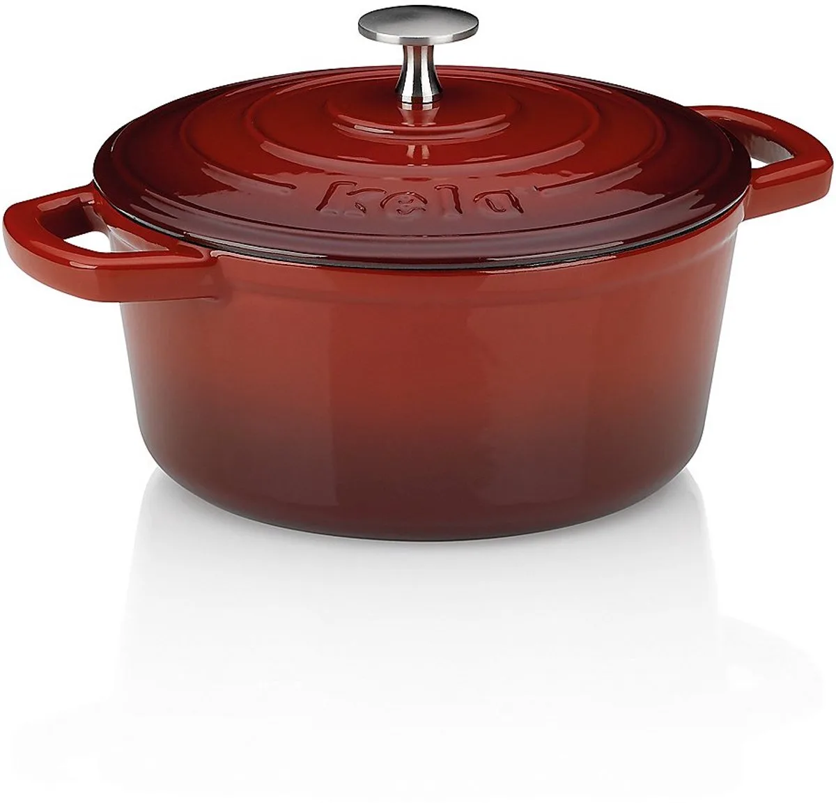 Braadpan Gietijzer 21 cm van Kela in Rood – productfoto
