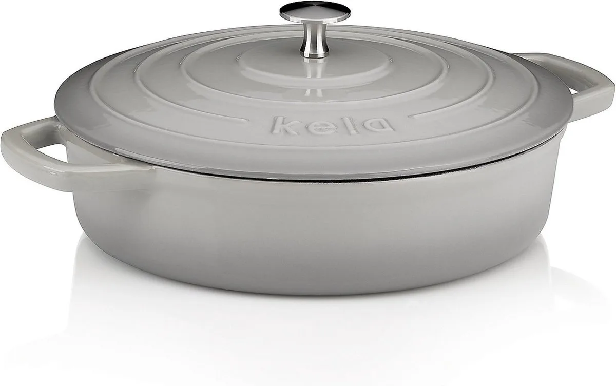 Braadpan, Gietijzer, Laag, 28 cm van Kela in Grijs – productfoto