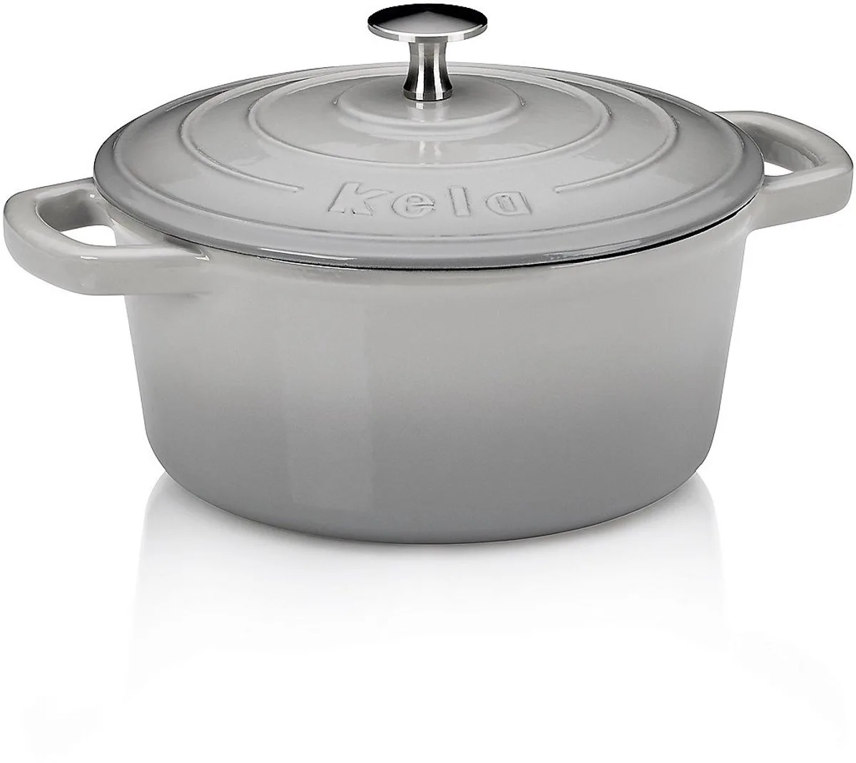 Braadpan, Gietijzer, Rond, 21 cm van Kela in Grijs – productfoto